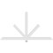 Ekena Millwork Kennewick Architectural Grade PVC Gable Bracket, 84"W x 45 1/2"H x 2"D x 4"F, 13/12 Pitch GBP084X46X0204KEN00 - alternate 4
